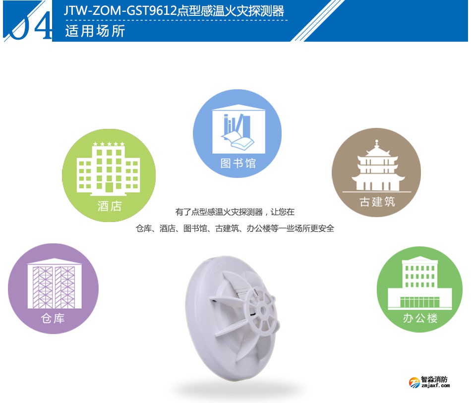 JTW-ZOM-GST9612點型感溫火災(zāi)探測器應(yīng)用場所