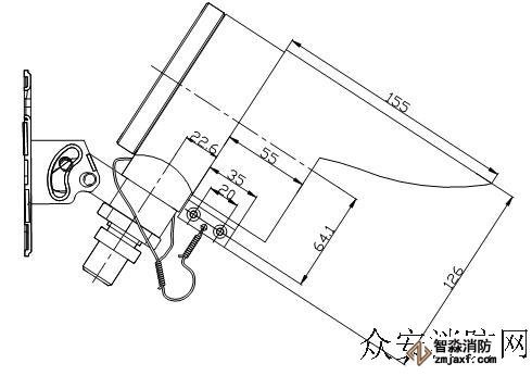 JTG-ZM-GST9614點(diǎn)型紫外火焰探測器安裝圖1