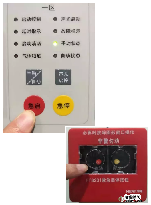 氣體滅火系統(tǒng)手動(dòng)控制啟動(dòng)方式
