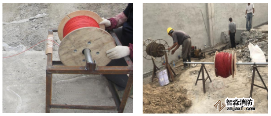 光纖敷設(shè)現(xiàn)場照片